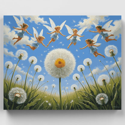 Fairy Dandelion Dreams - Paint by Numbers Kit