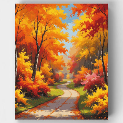 Autumn Forest Path - Paint by Numbers Kit