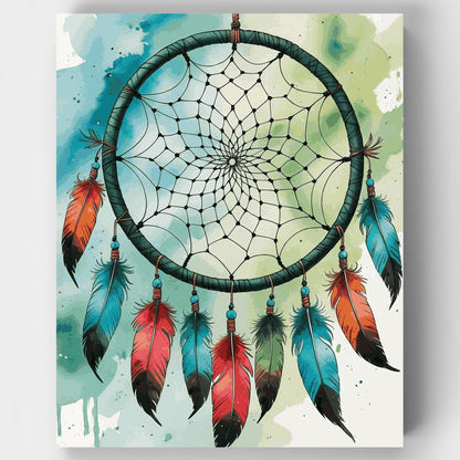 Feathered Spirit Dream Catcher - Paint by Numbers Kit