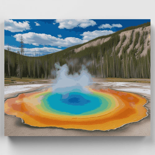 Yellowstone Grand Prismatic Thermal Pool - Paint by Numbers Kit
