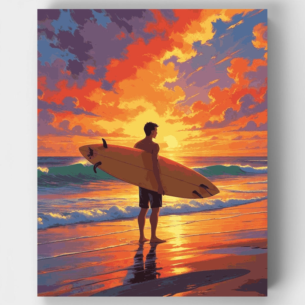 Sunset Surfer - Paint by Numbers Kit