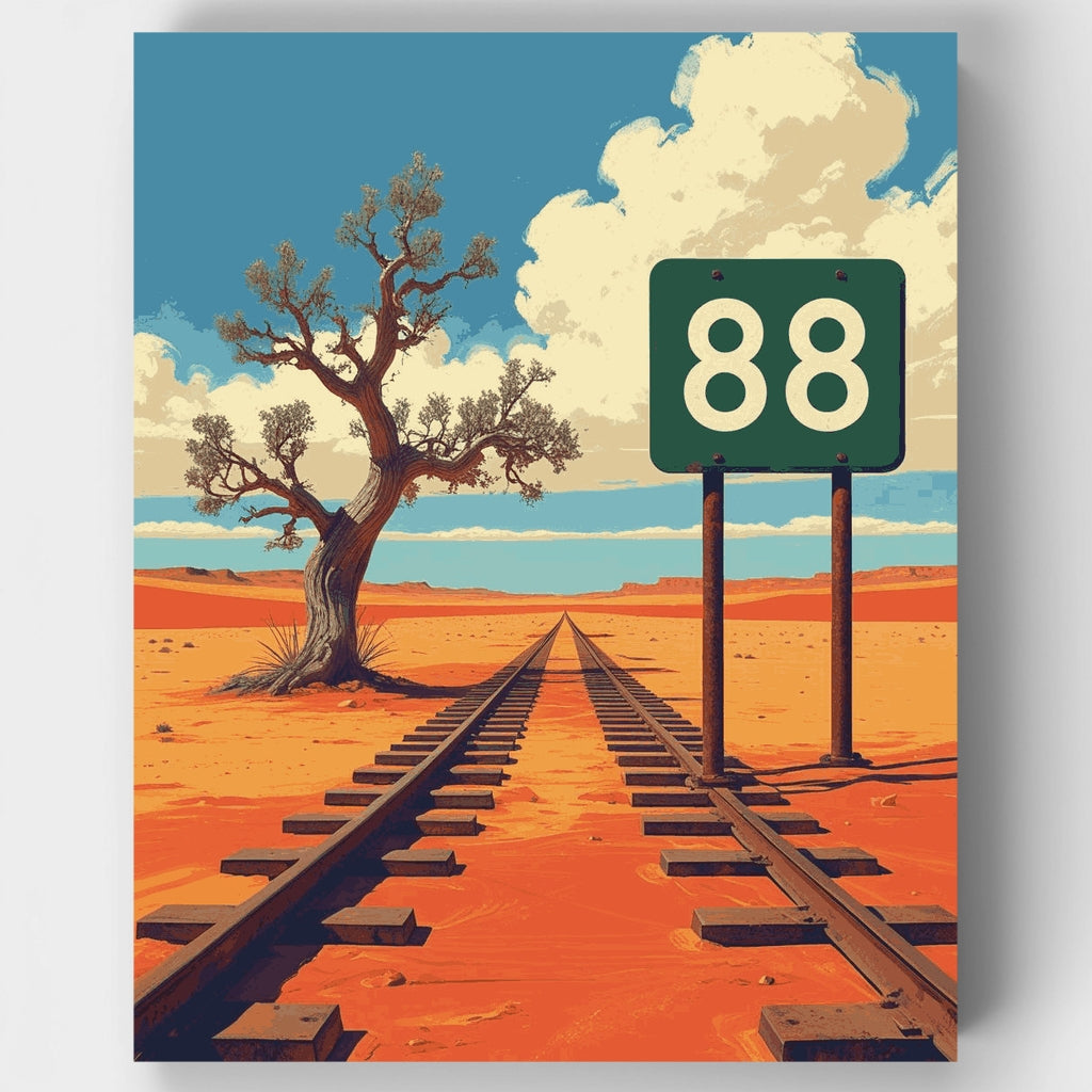 Desert Railway Journey - Paint by Numbers Kit