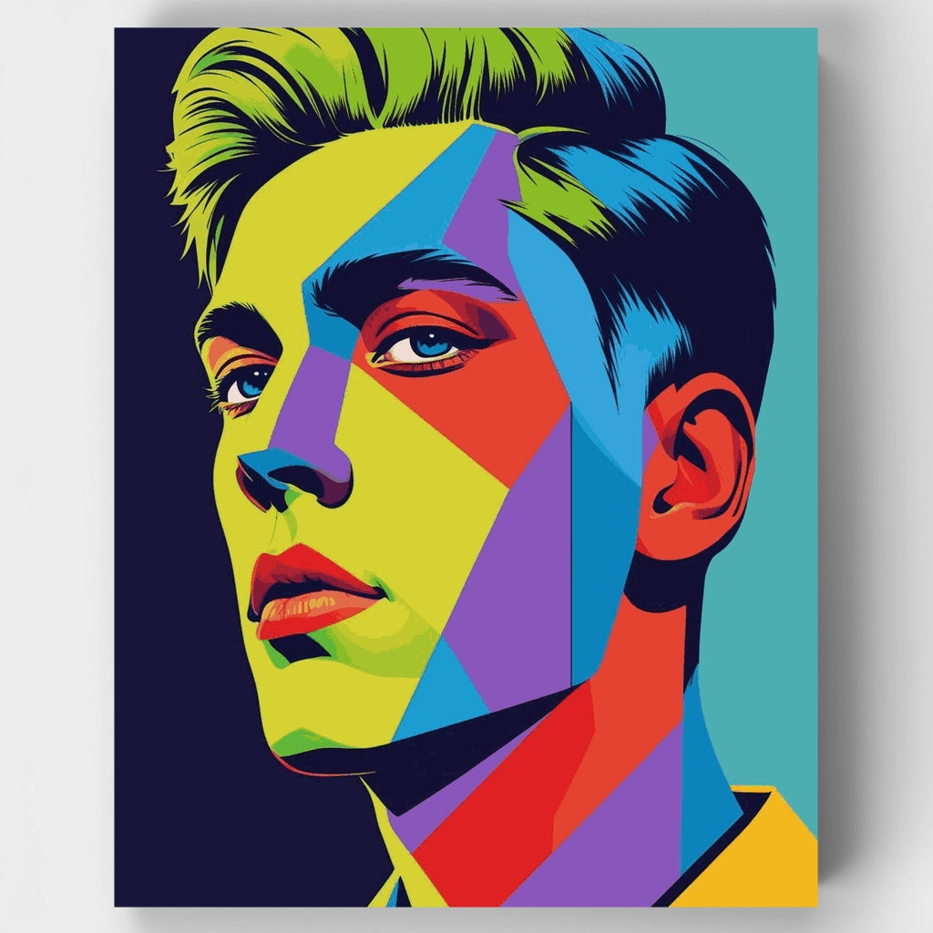 Retrato de arte pop colorido - Kit de pintura por números — Estándar