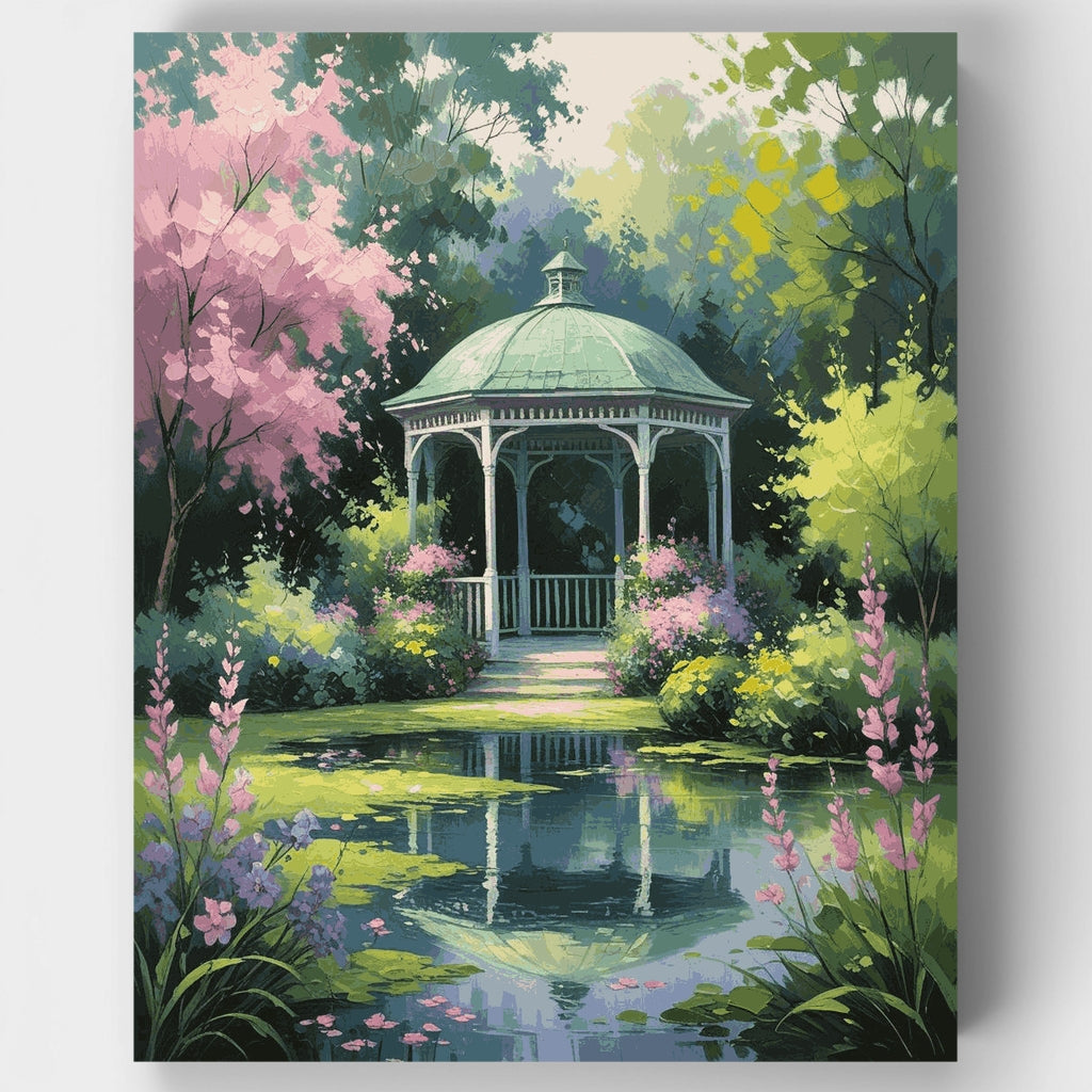 Serene Garden Gazebo - Paint by Numbers Kit
