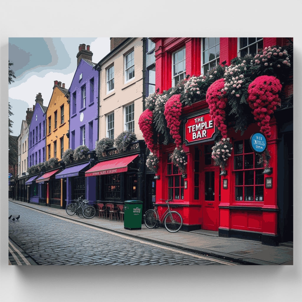 Temple Bar Dublin Street - Paint by Numbers Kit