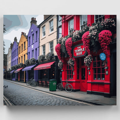 Temple Bar Dublin Street - Paint by Numbers Kit