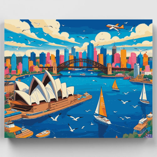 Sydney Harbor Opera House - Paint by Numbers Kit