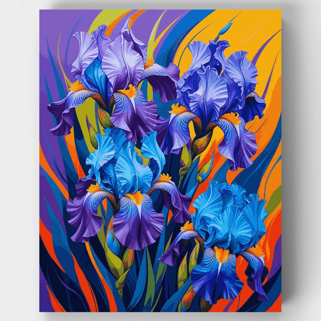 Sinfonía de lirios morados dinámicos - Kit de pintura por números — Estándar