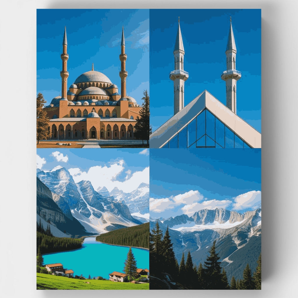 Diverse Landmarks Collection - Paint by Numbers Kit