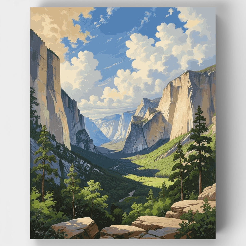 Yosemite Valley Vista - Paint by Numbers Kit