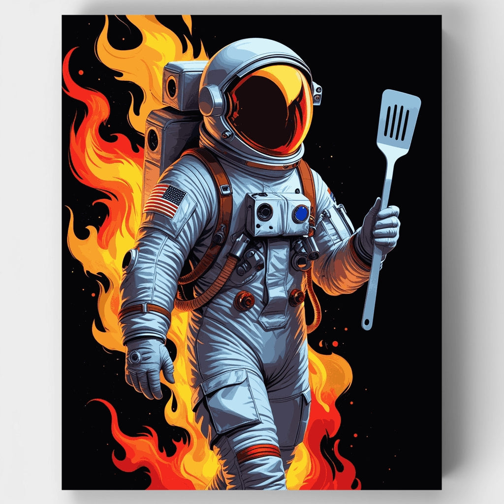 Kit de pintura por números - Astronauta chef espacial — Estándar