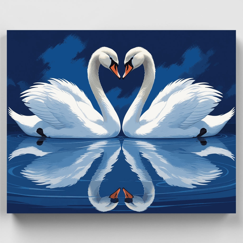 Amor de cisnes - Kit de pintura por números — Estándar