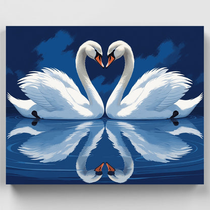 Swan Love - Paint by Numbers Kit