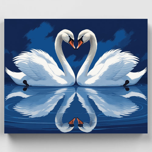 Swan Love - Paint by Numbers Kit