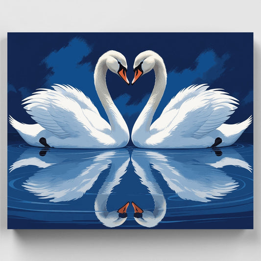 Swan Love - Paint by Numbers Kit