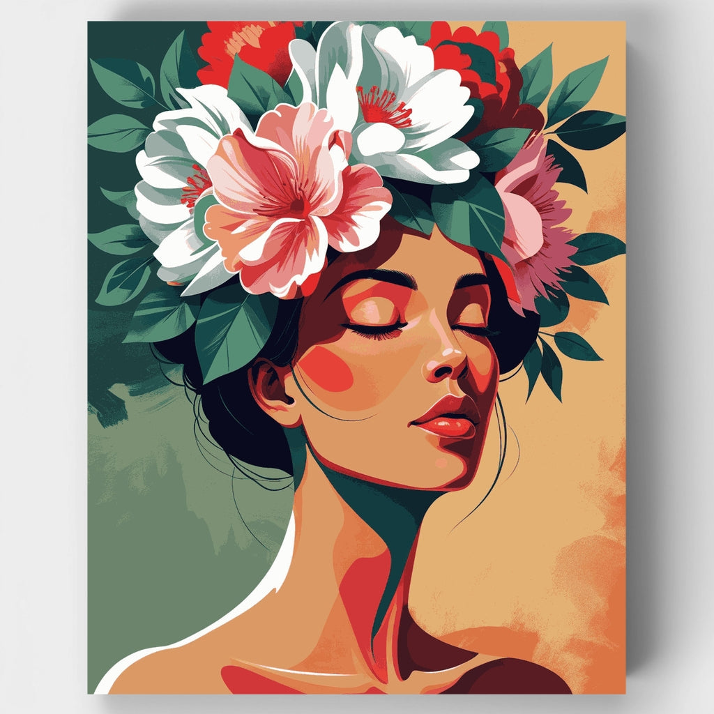 Floral Crown Beauty - Paint by Numbers Kit