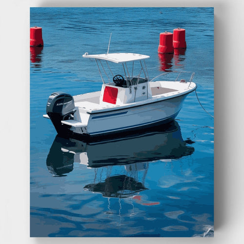 Harbor Fishing Vessel - Paint by Numbers Kit