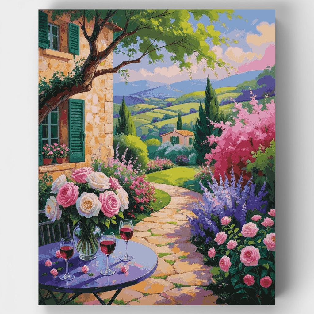 Terraza de jardín toscano - Kit de pintura por números — Estándar