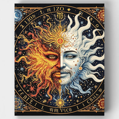 Celestial Sun and Moon - Paint by Numbers Kit