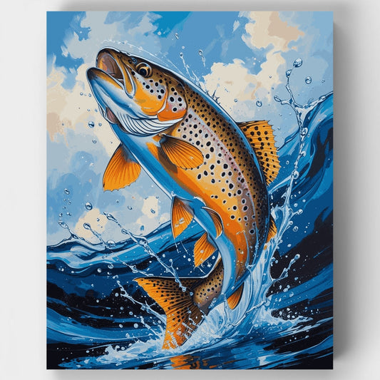 Leaping Trout - Paint by Numbers Kit