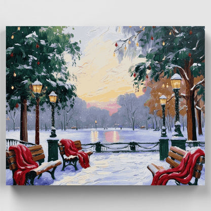 Winter Park Twilight - Paint by Numbers Kit