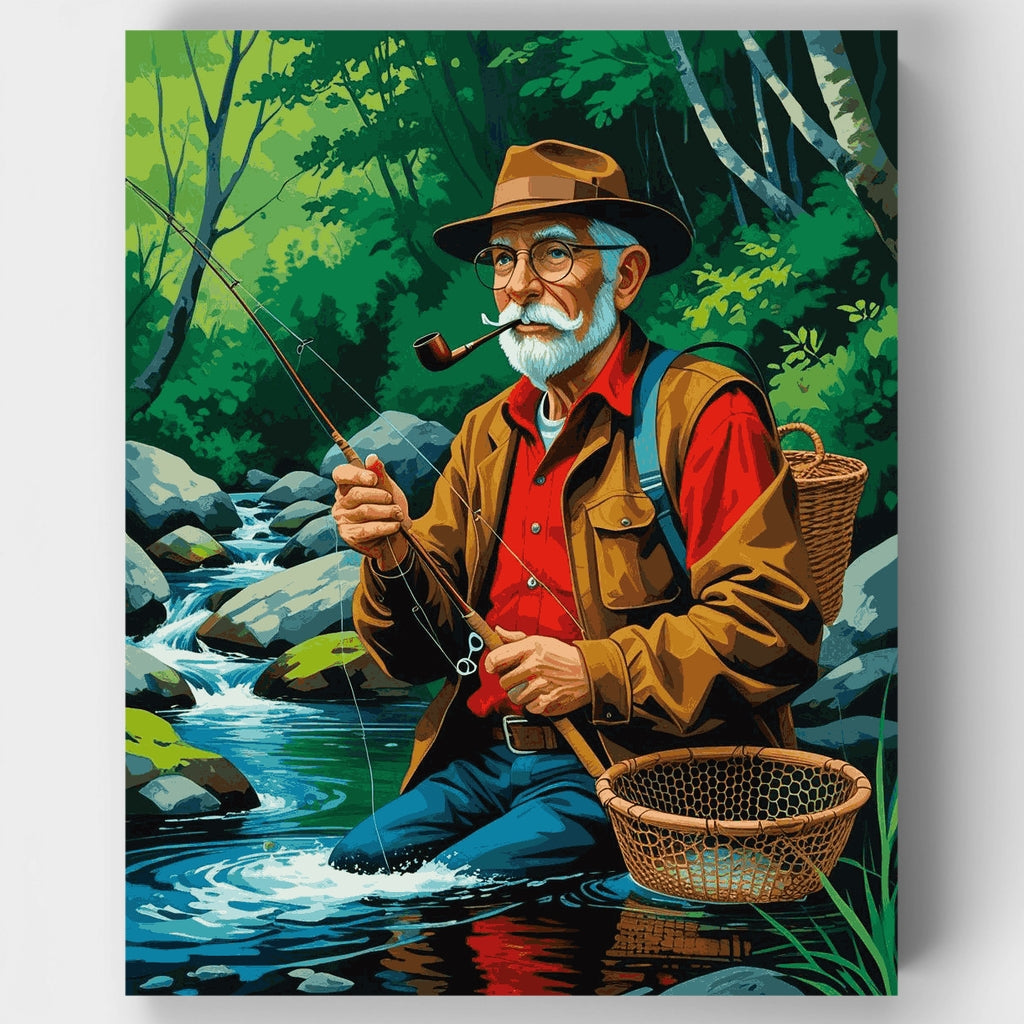 Fly Fishing Angler - Paint by Numbers Kit