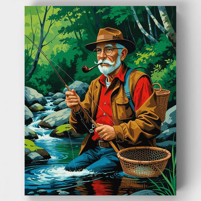 Fly Fishing Angler - Paint by Numbers Kit