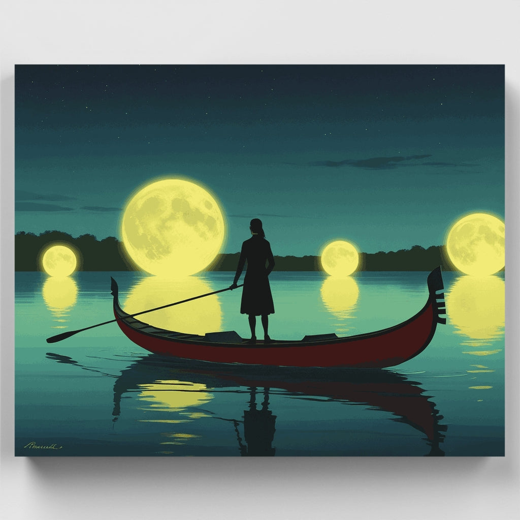 Viaje a la luz de la luna - Kit de pintura por números — Estándar