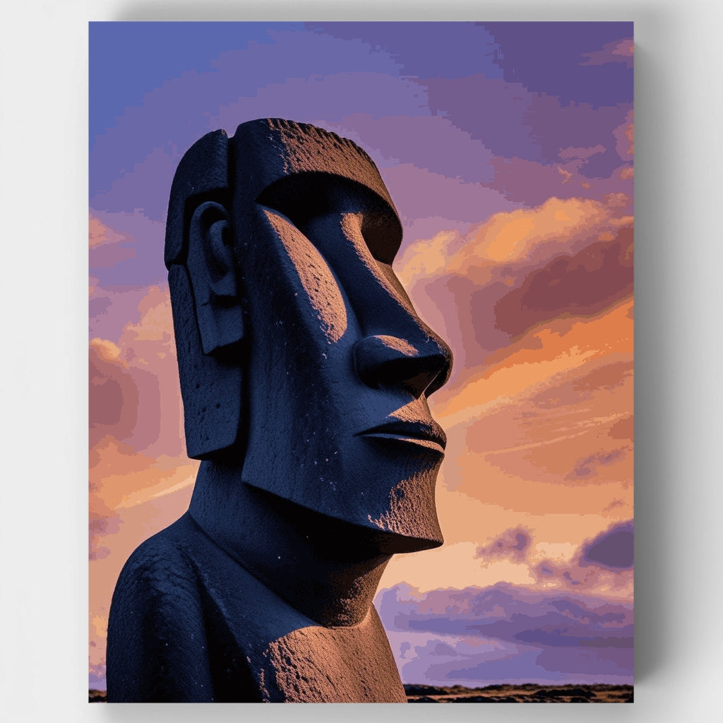 Easter Island Moai Statue - Paint by Numbers Kit