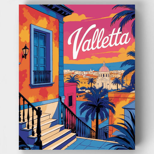 Valletta Mediterranean Sunset - Paint by Numbers Kit