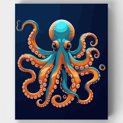 Vibrant Ocean Octopus - Paint by Numbers Kit