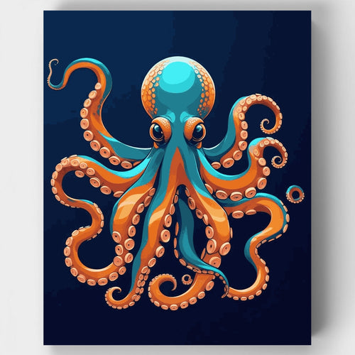 Vibrant Ocean Octopus - Paint by Numbers Kit