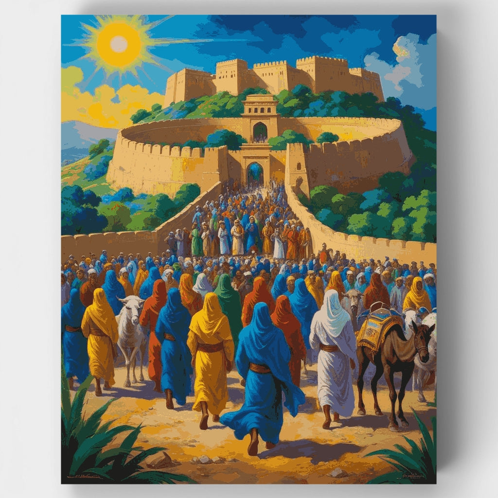 Peregrinación a la fortaleza antigua - Kit de pintura por números — Estándar