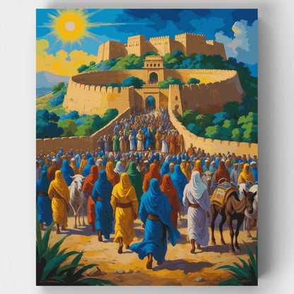 Ancient Fortress Pilgrimage - Paint by Numbers Kit