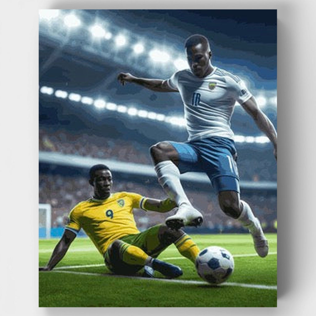 Kit de pintura por números: Barrida de fútbol — Estándar