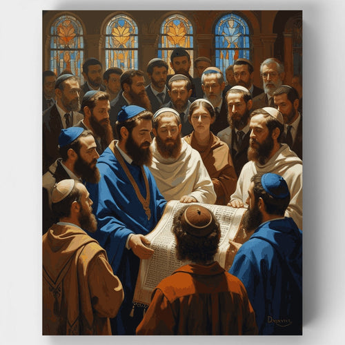 Torah Reading Ceremony - Paint by Numbers Kit