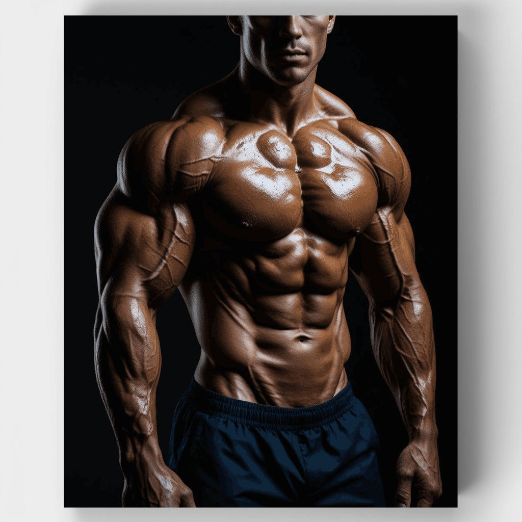 Kit de pintura por números - Físico masculino musculoso — Estándar