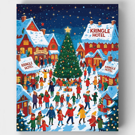 Kringle Hotel Christmas Village - Paint by Numbers Kit