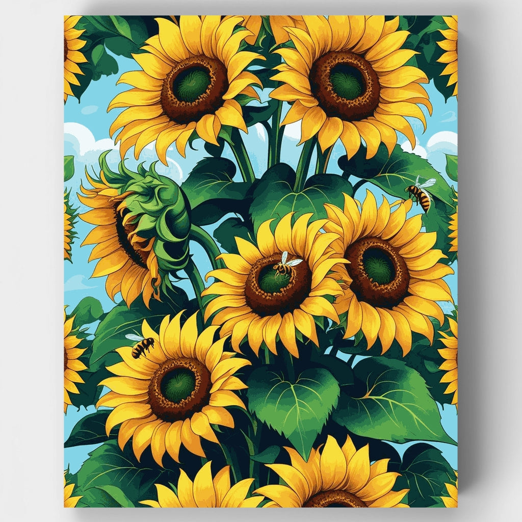 Vibrant Sunflower Garden - Paint by Numbers Kit