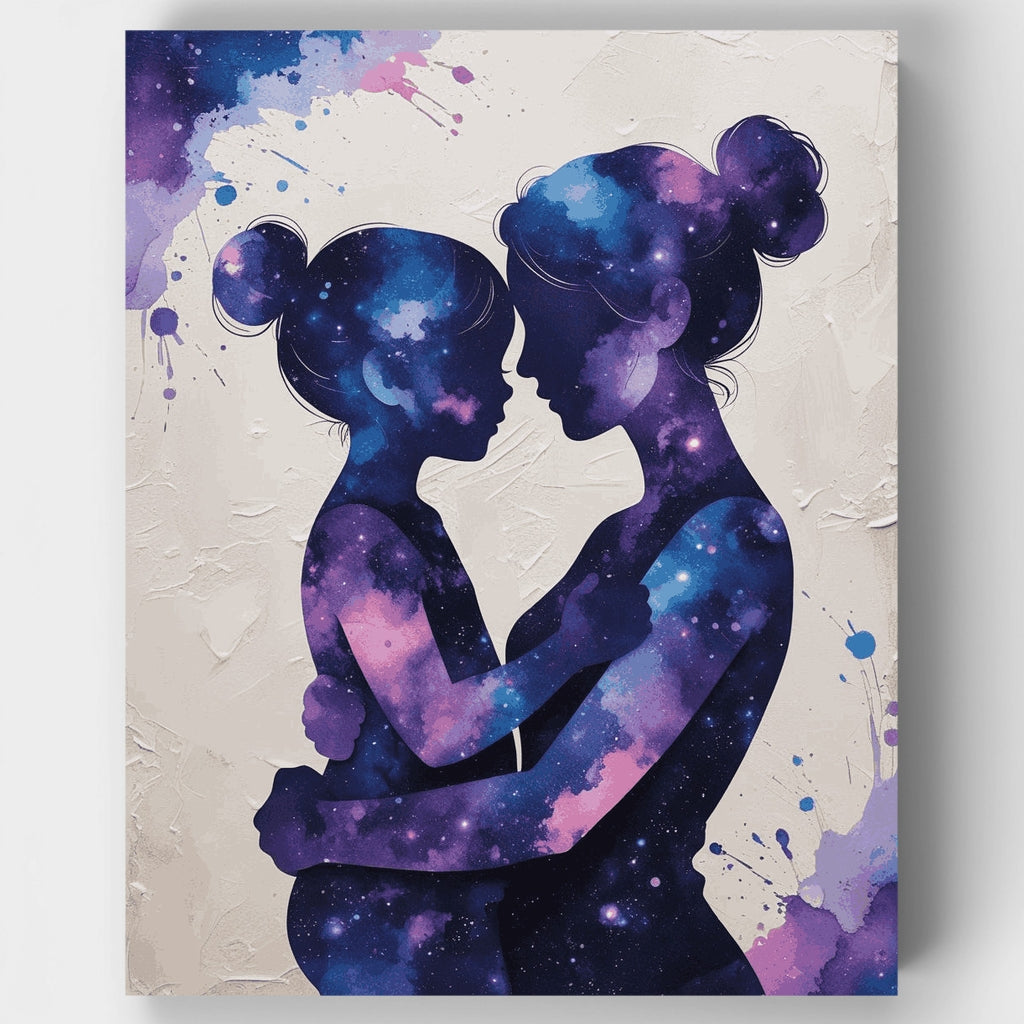 Cosmic Love Silhouettes - Paint by Numbers Kit