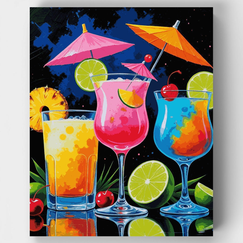 Paraíso de cócteles tropicales - Kit de pintura por números — Estándar
