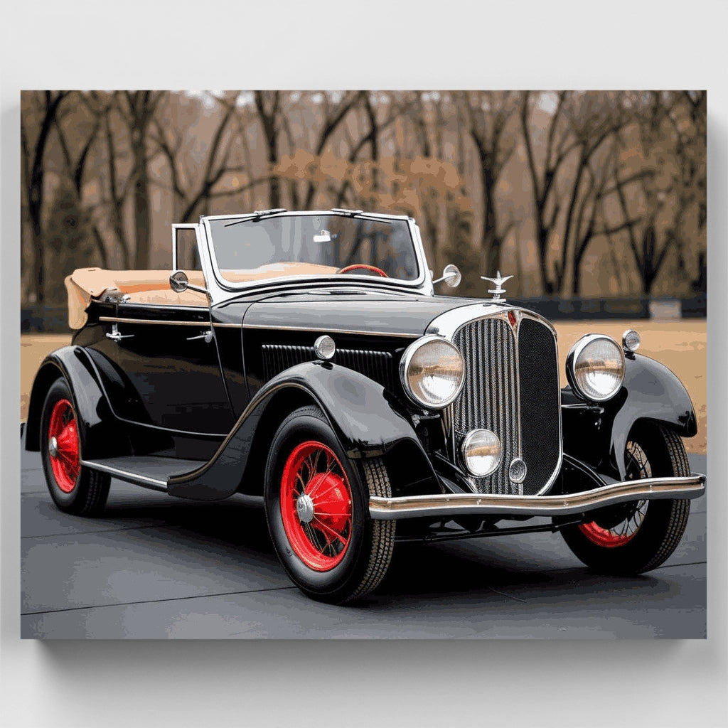 Vintage Convertible Classic Car - Paint by Numbers Kit