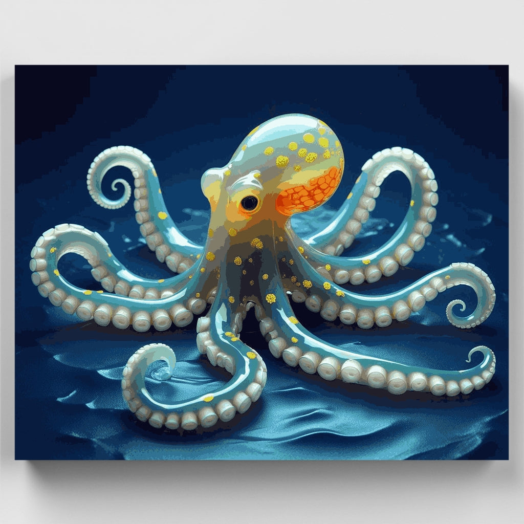 Pulpo traslúcido - Kit de pintura por números — Estándar