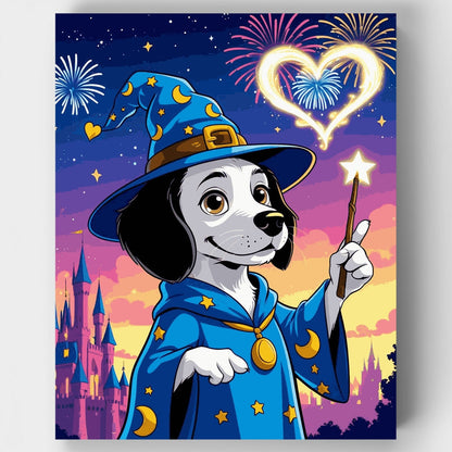 Magical Wizard Dog - Paint by Numbers Kit