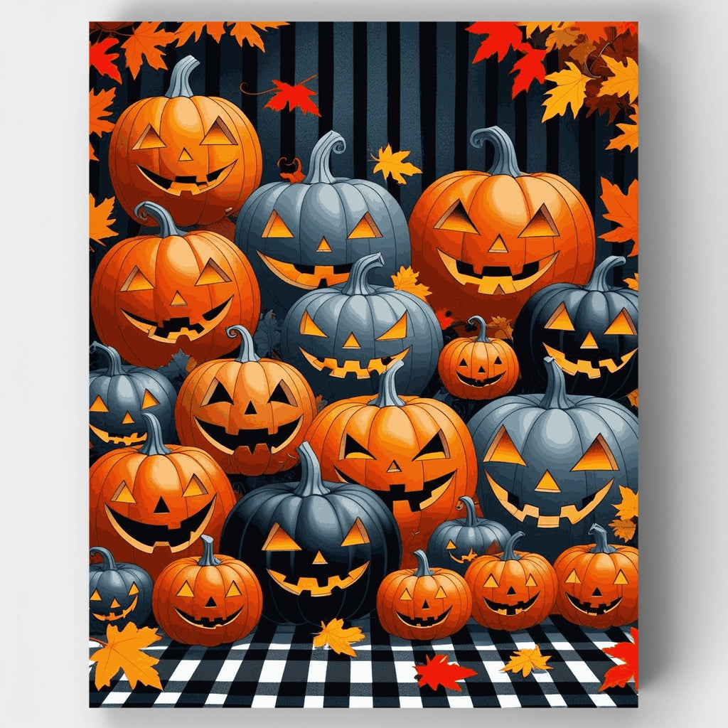 Halloween Jack-o'-Lantern Collection - Paint by Numbers Kit