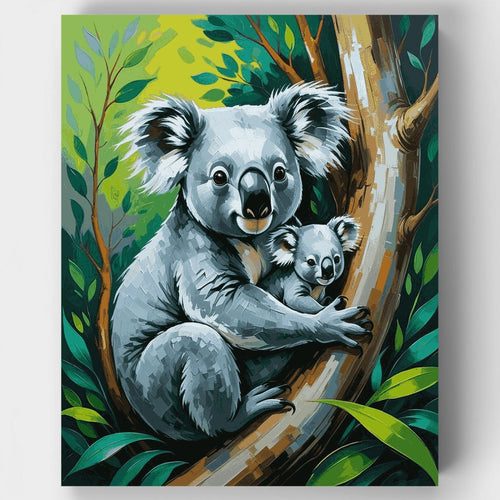 Koala Mother and Baby - Paint by Numbers Kit
