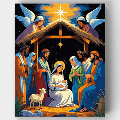 Holy Nativity Scene - Paint by Numbers Kit