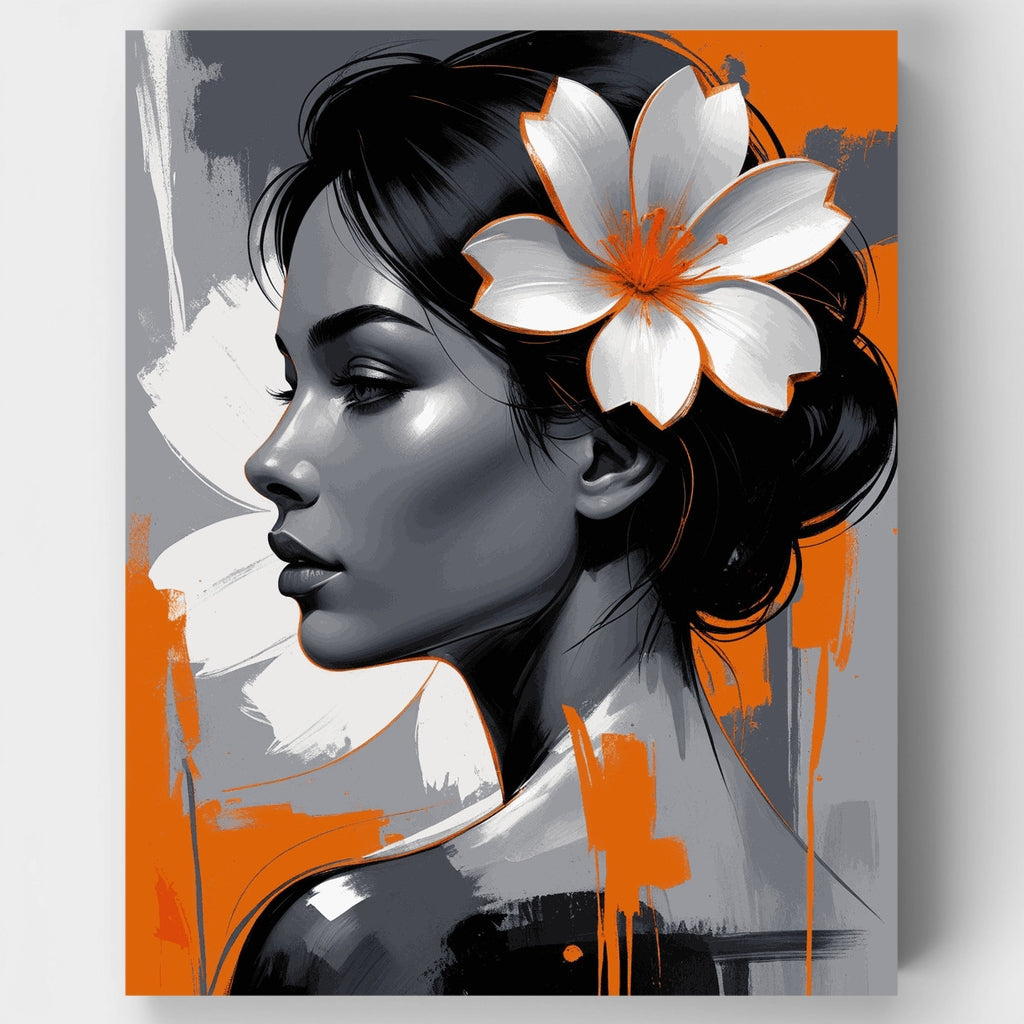 Elegant Flower Portrait - Paint by Numbers Kit