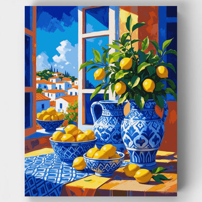 Mediterranean Lemon Still Life - Paint by Numbers Kit