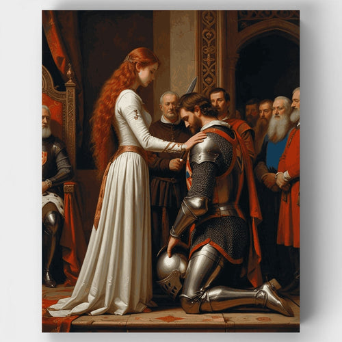 Medieval Knighting Ceremony - Paint by Numbers Kit